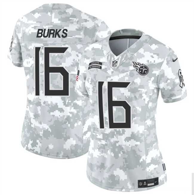 Womens Tennessee Titans #16 Treylon Burks 2024 F.U.S.E Arctic Camo Salute To Service Limited Stitched Jersey Dzhi